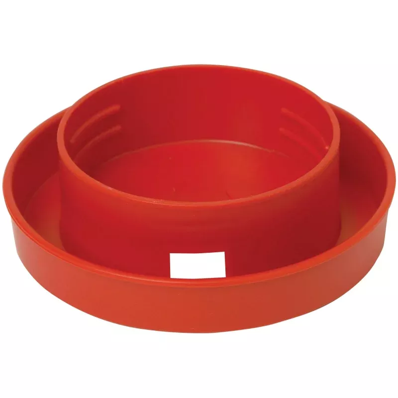 1 Quart Chick & Quail Waterer Base Narrow Channel Base for Small Birds Red