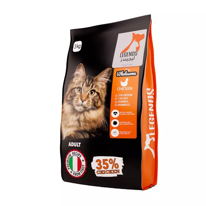 (10 Items) Legends Wholesome Chicken Feed For Adult Cats 3KG