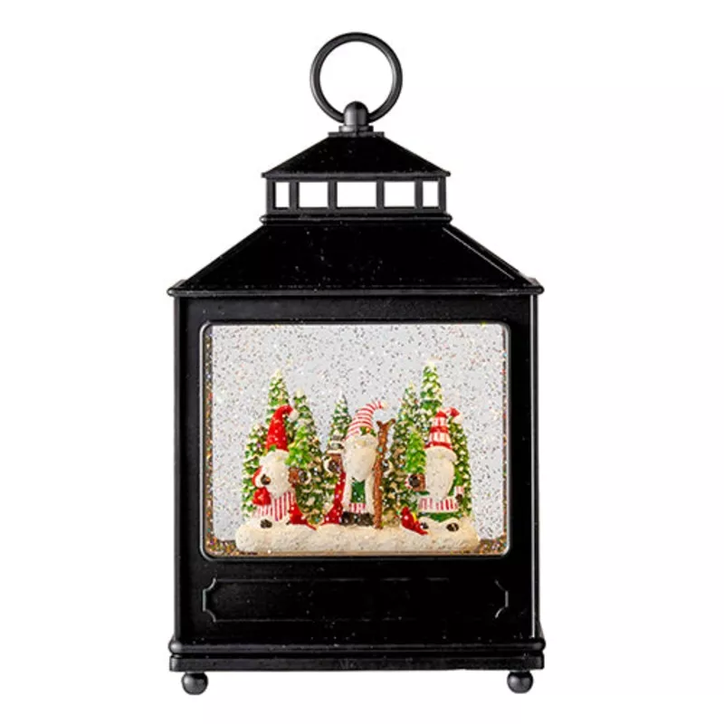 11″ Gnomes in Forest Lighted Water Lantern