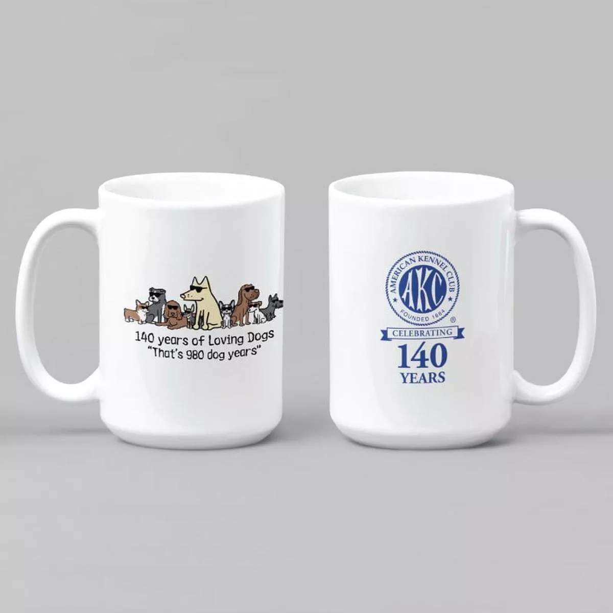 140 Years of Loving Dogs – Large Coffee Mug