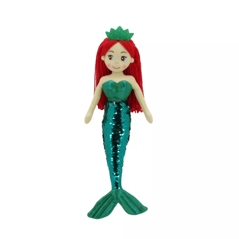 18" EMERALD MERMAID W/REVERSIBLE SEQUIN TAIL (89003)