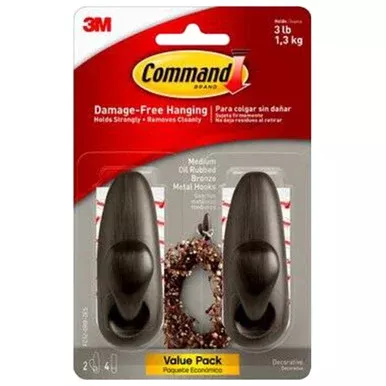 3M Command Forever Classic Oil Bronze Metal Hook – Medium