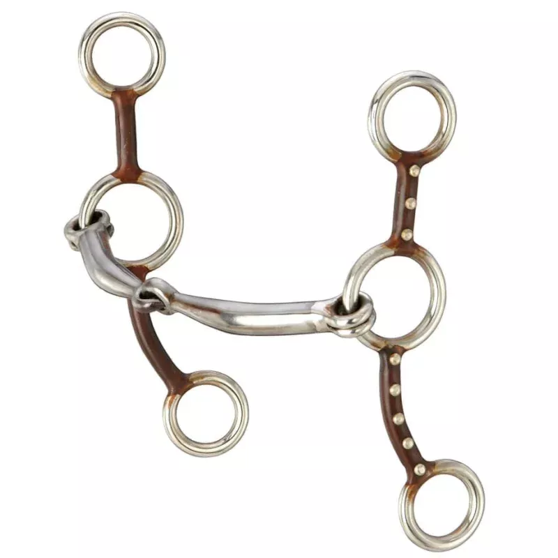 Antique Brown Dots Gag Snaffle Brown