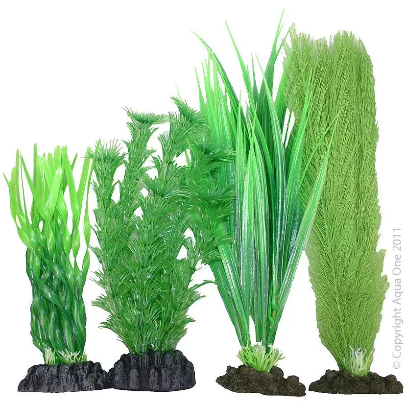 Aqua One Plastic Plant – 4pk Mix 4