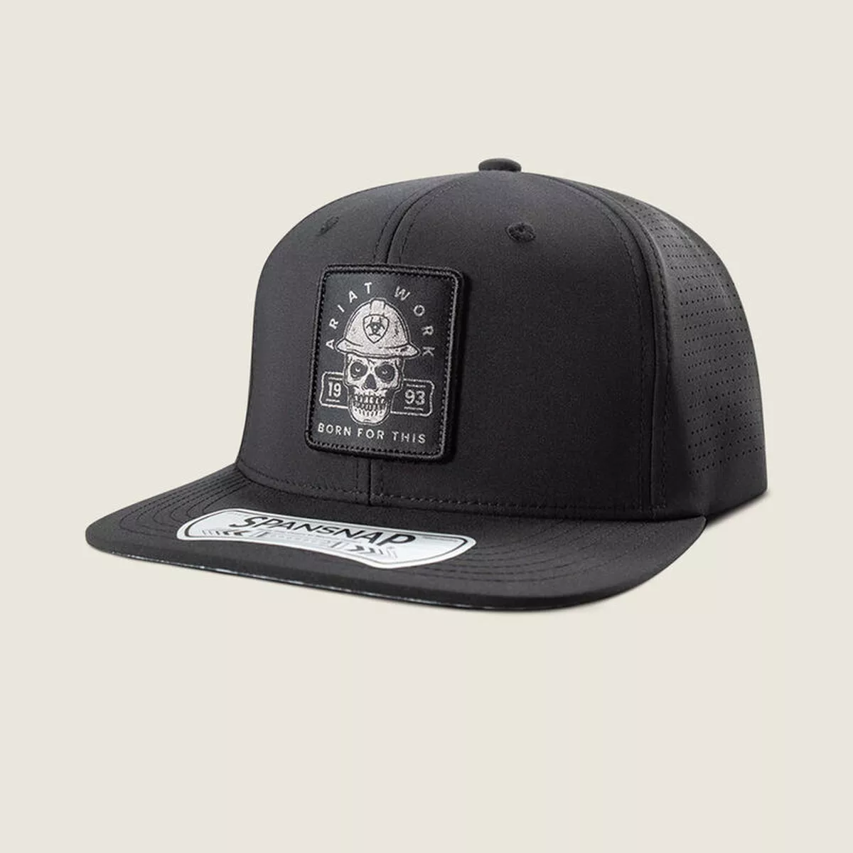 Ariat Work Roughneck Reflective Patch Snapback Cap - Black