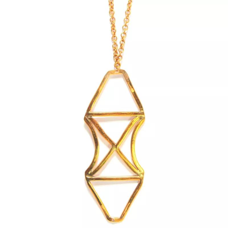 Axis Brass Necklace