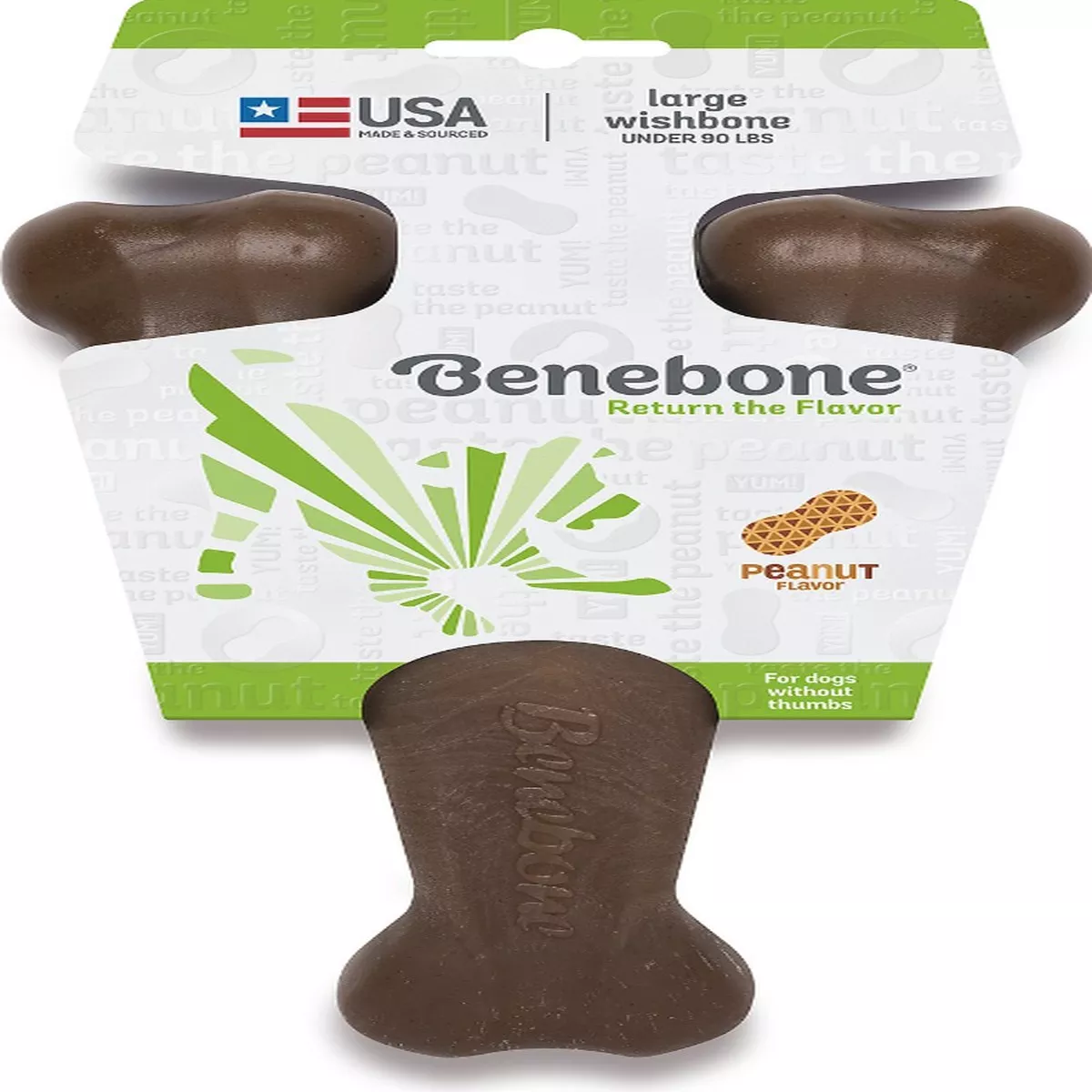 Benebone Peanut Wishbone Large
