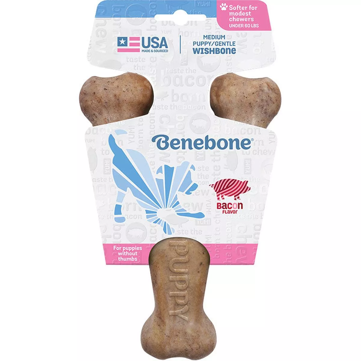 Benebone Puppy Wishbone – Bacon