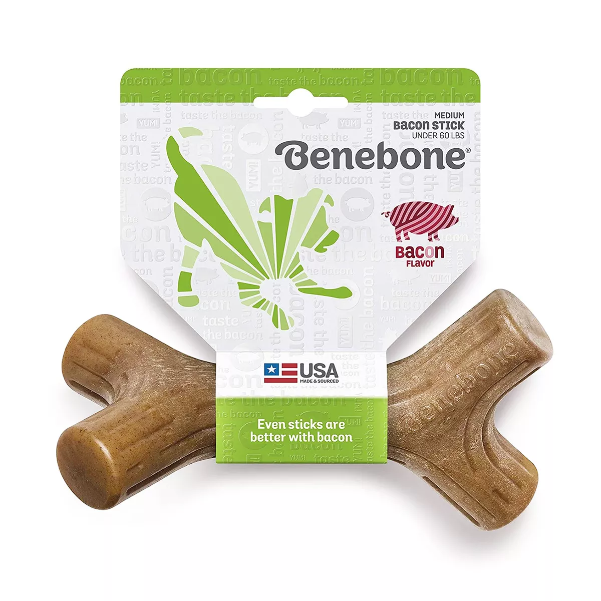 Benebone’s Bacon Stick Durable Dog Chew Toy
