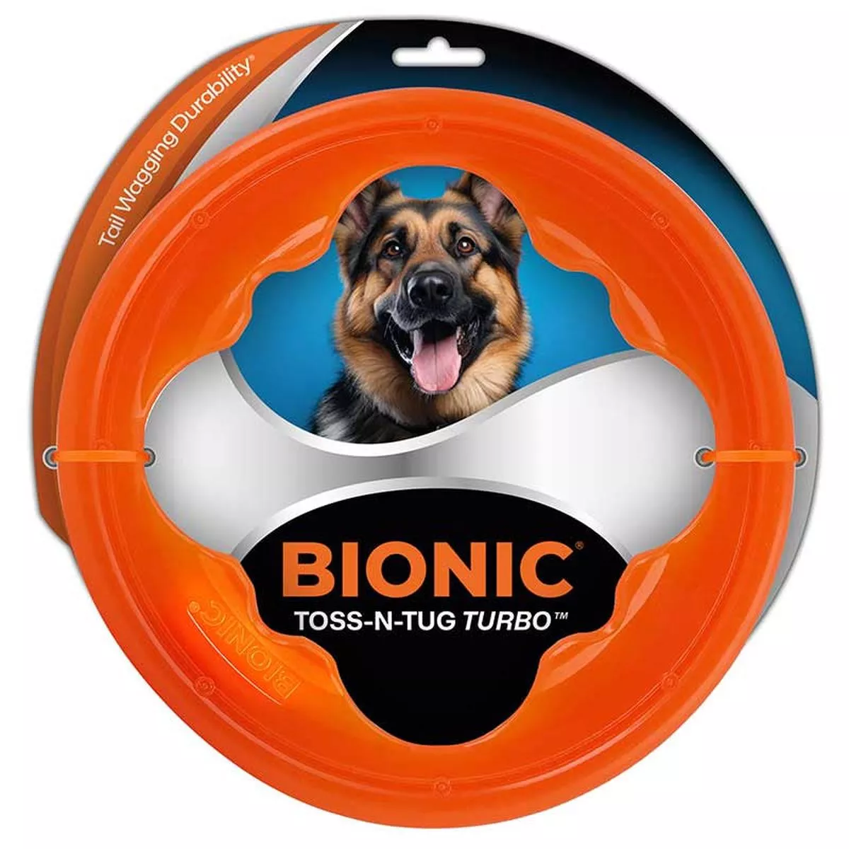 BIONIC Toss-N-Tug Turbo Ring Dog Toy