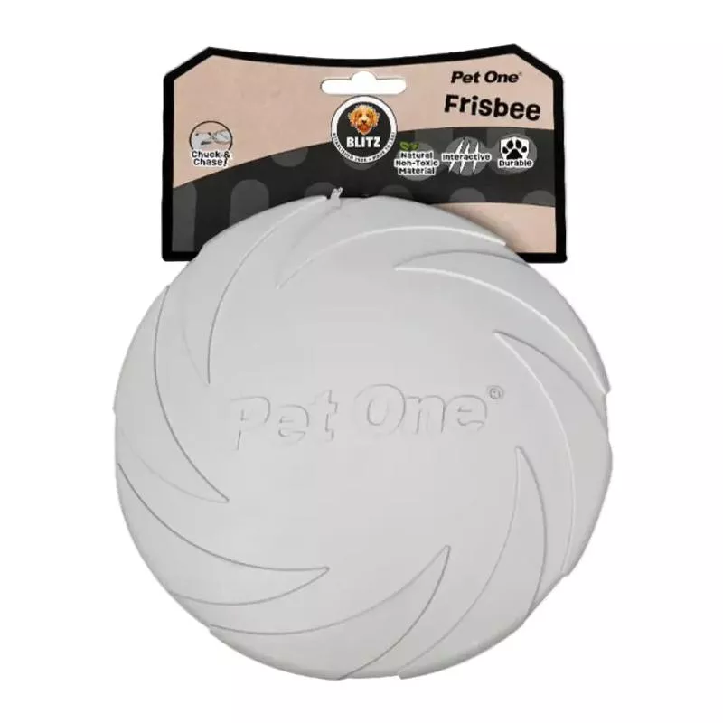 Blitz Dog Toy Rubber Frisbee Grey