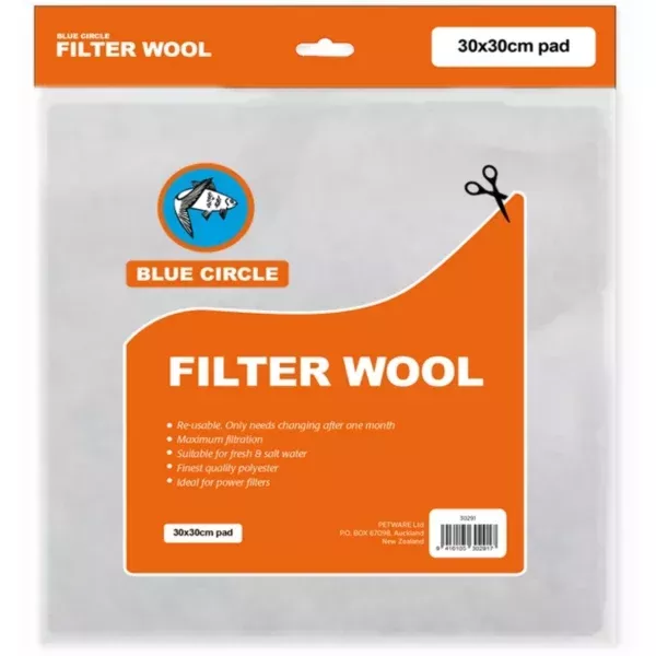 Blue Circle Filter Wool 30x30x2cm
