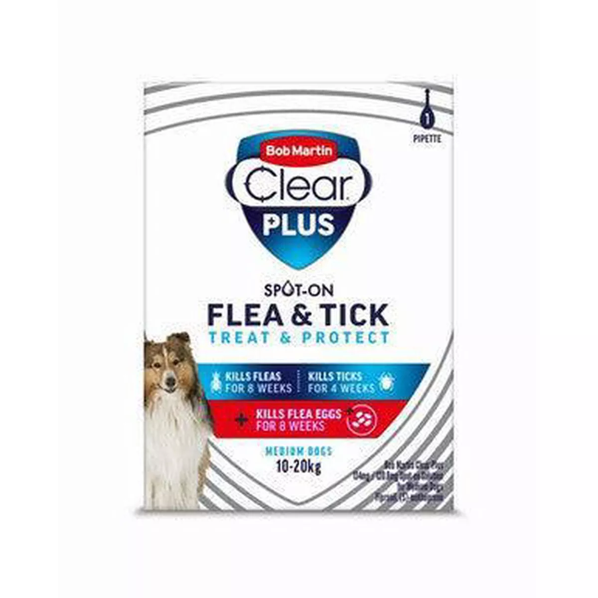 BM Clear PLUS 134mg / 120.6mg Spot On Solution for Medium Dogs 1T