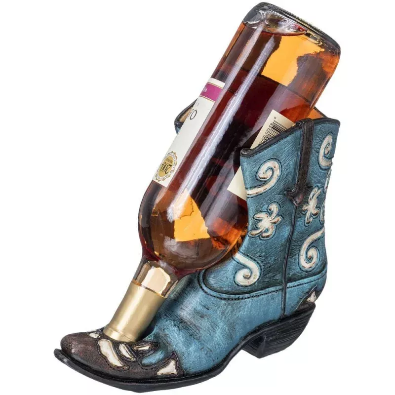 Boot Wine Bottle Holder Turquoise