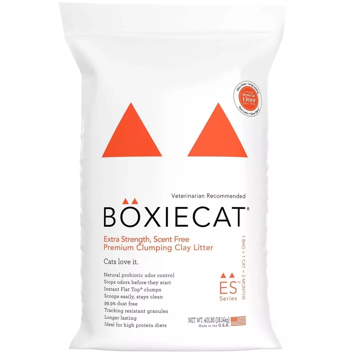 BoxieCat Extra Strength Multi-Cat Clumping Clay Cat Litter - 40lb Bag