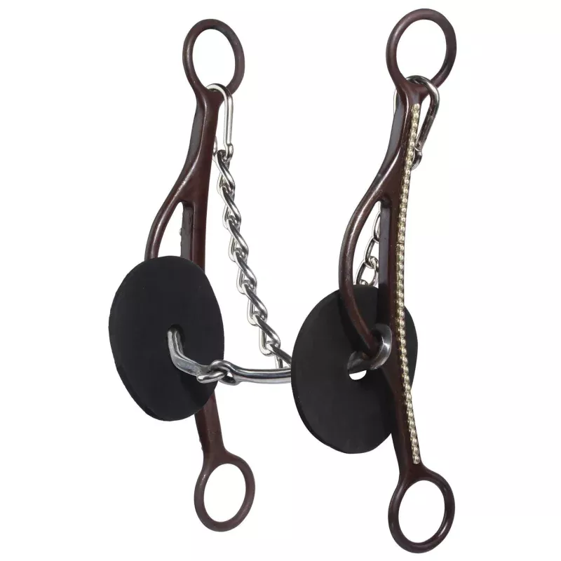 Brittany Pozzi Long Gag Smooth Snaffle Bit Stainless Steel