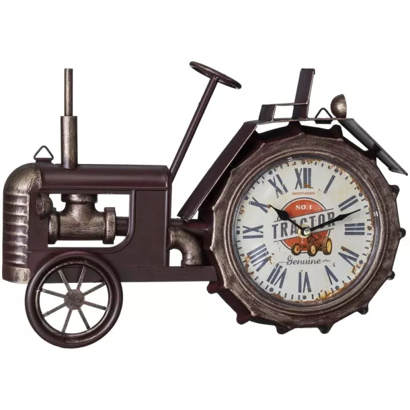 Bronze Tractor Wall Clock Bronze