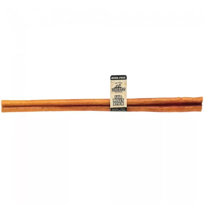 BULLY STICK ODORLESS 12" RED BARN