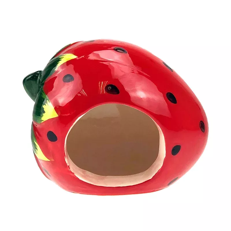 Carno Hamster Ceramic House (Strawberry)