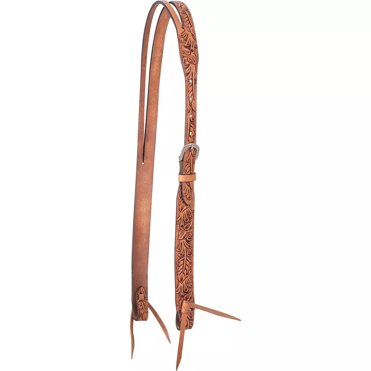 Cashel Antiqued Leaf Tooled Split Ear Headstall