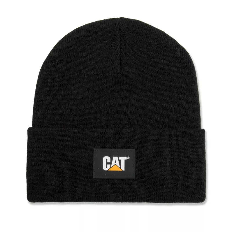 CAT Label Cuff Beanie Black