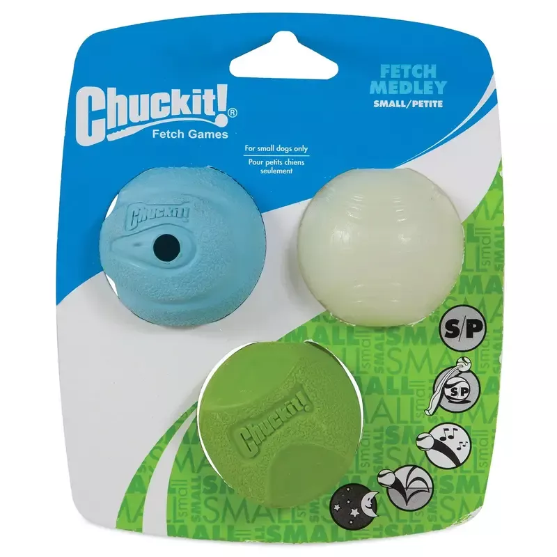 Chuckit! FETCH MEDLEY Small 5cm – 3pk