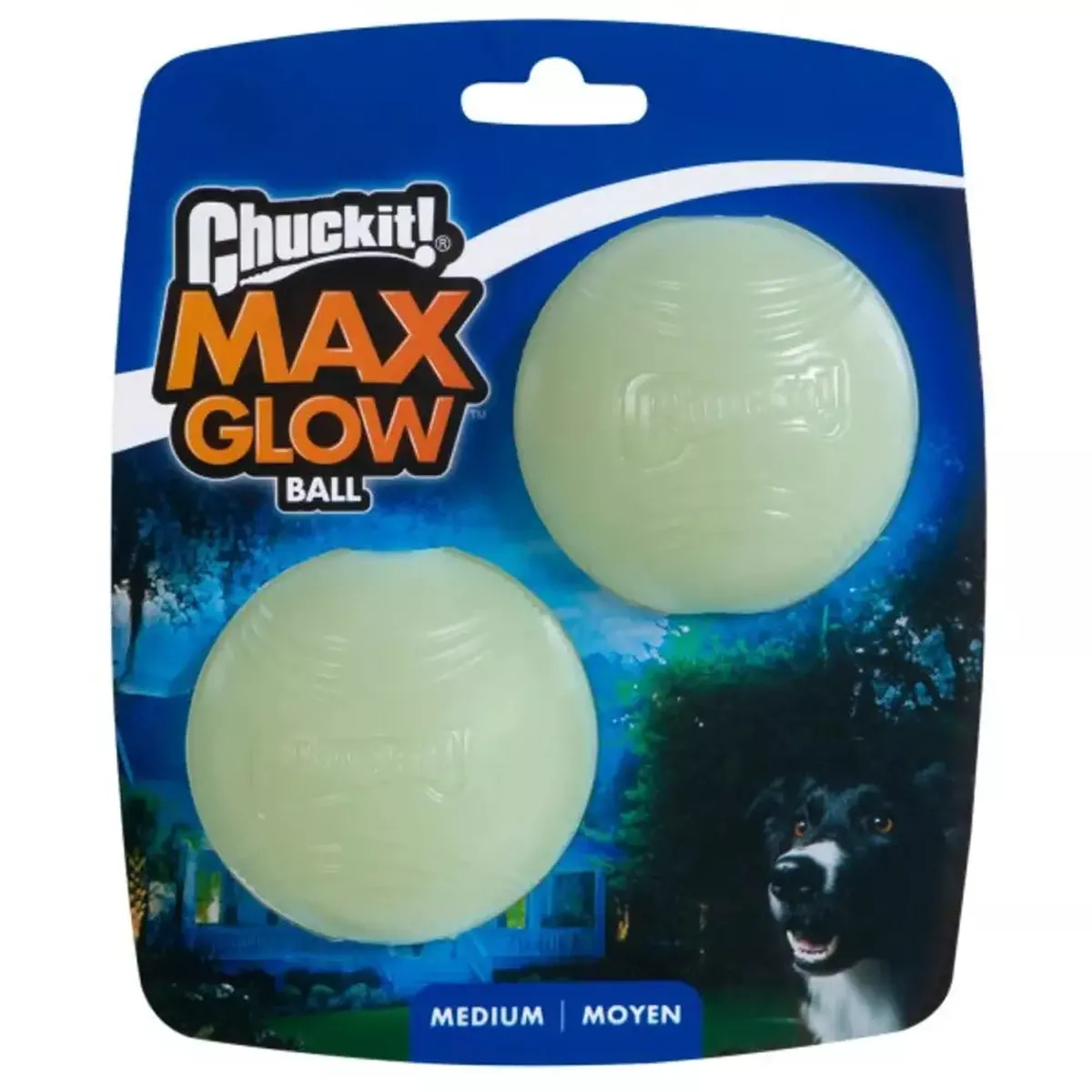 Chuckit! Max Glow In The Dark Ball – 2 Pack Medium
