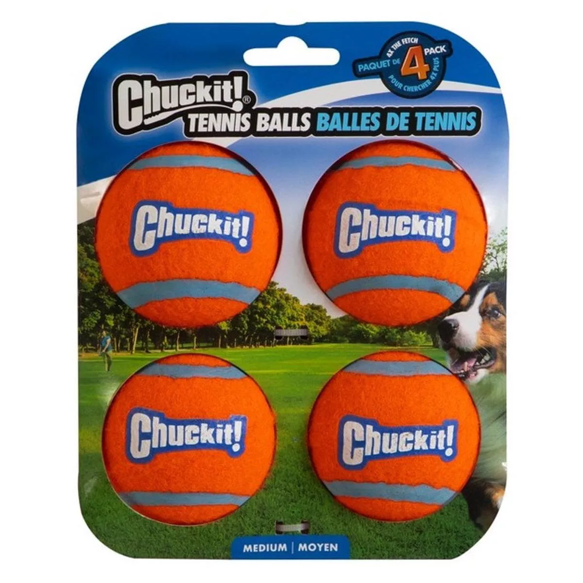 Chuckit Tennis Ball Medium 4pk – Default Title