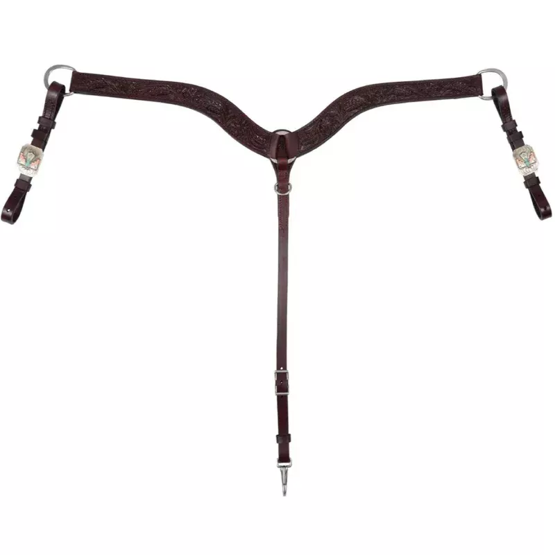 Circle Y Great Oak Breast Collar, Full Walnut