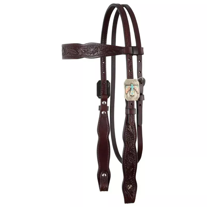 Circle Y Great Oak Browband Headstall, Full Walnut