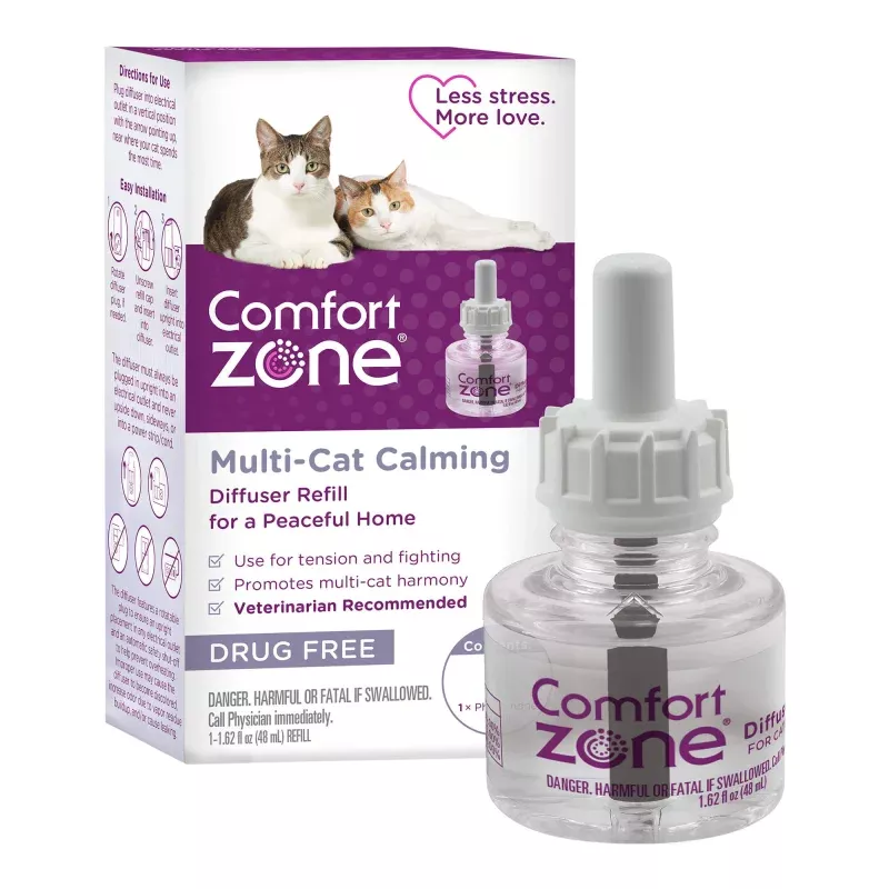 Comfort Zone Multi Cat Calming Diffuser & Refills Pheromone Stress Relief