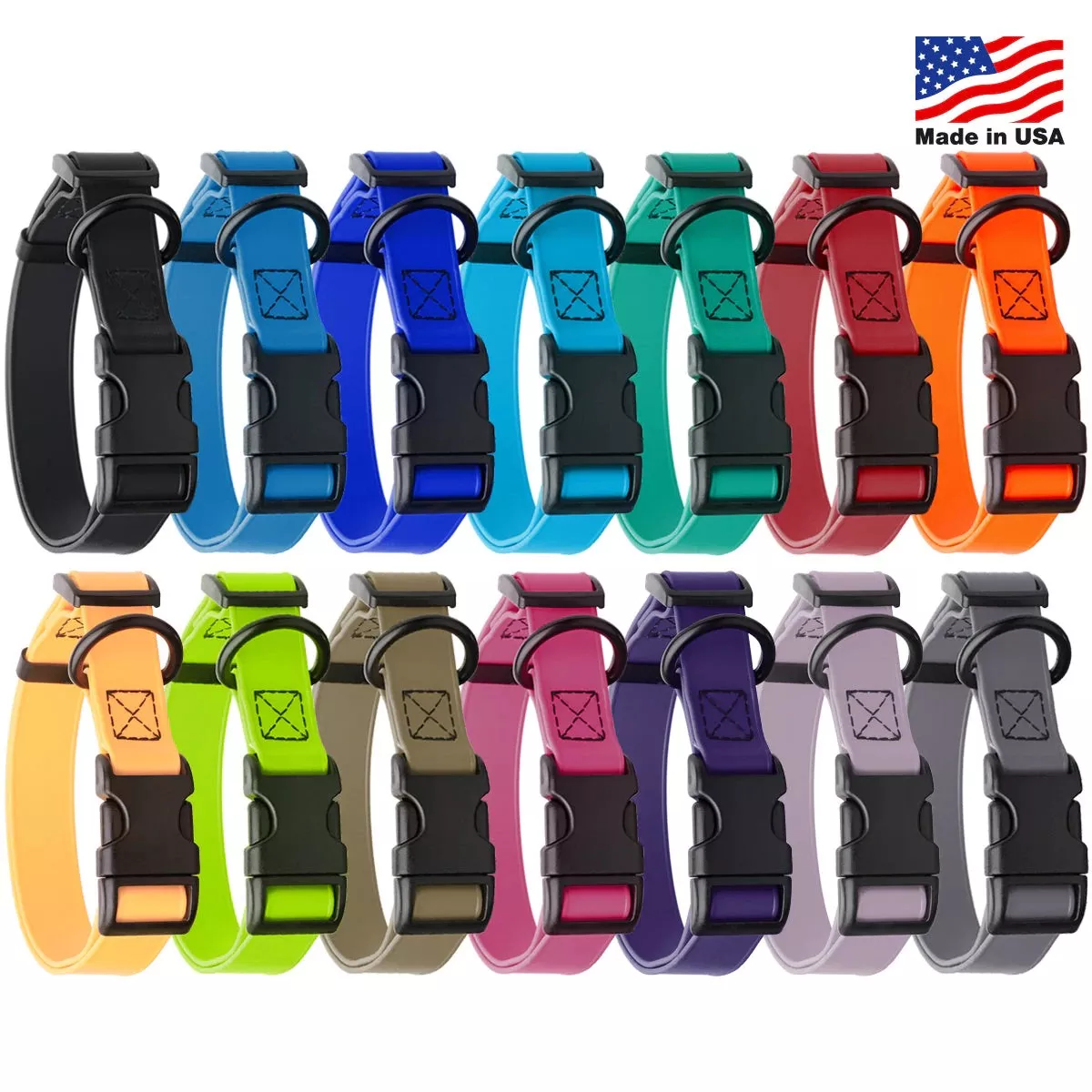 Dogline Biothane Waterproof Dog Collar with Quick Release Buckle