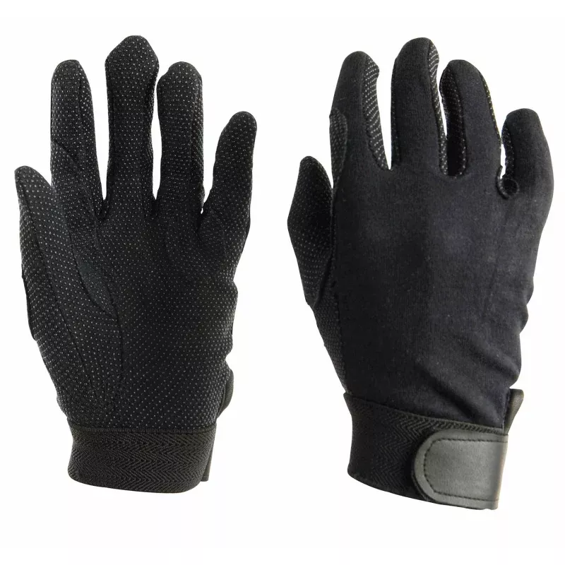 Dublin Track Equestrian Riding Gloves Black