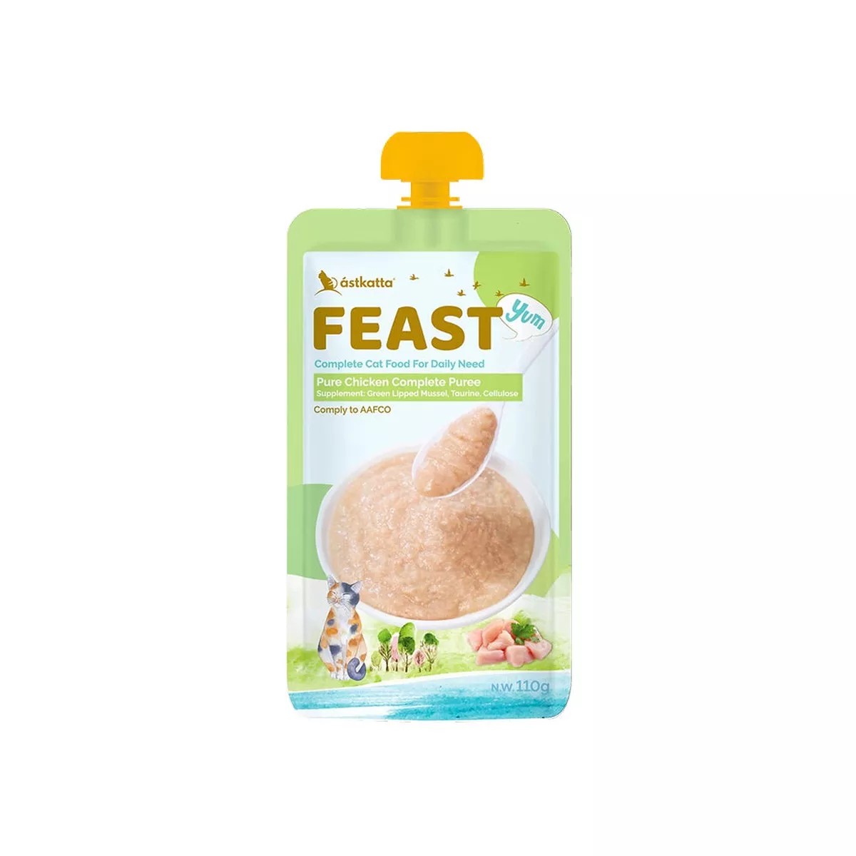 Feast Pure Chicken Complete Puree Cat Pouch