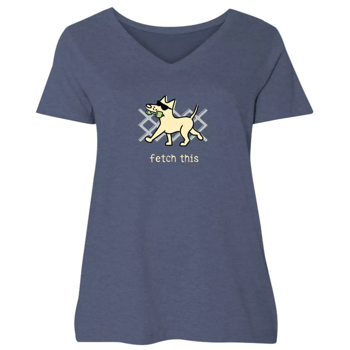 Fetch This – Ladies Curvy V-Neck Tee