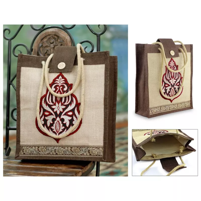 Fire Blossom Medium Tote Bag