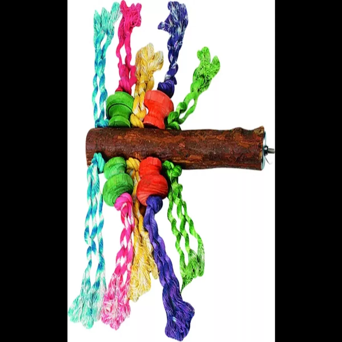 Flamingo Perch with Beads Bird Toy