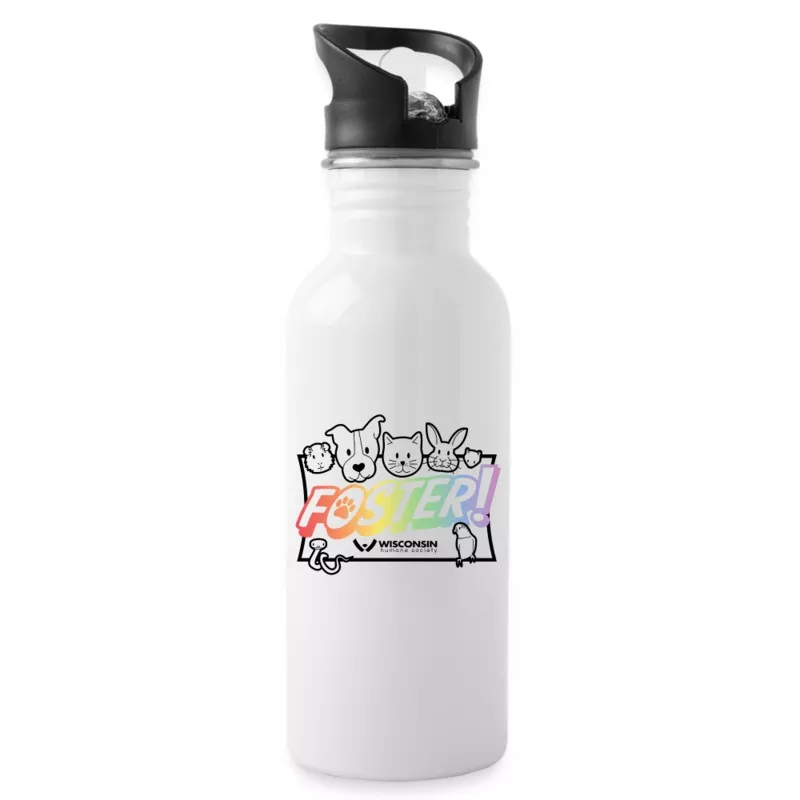 Foster Pride Water Bottle white