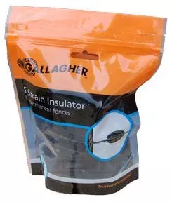 Gallagher, Super Strain Insulator, Black, 5 Pack