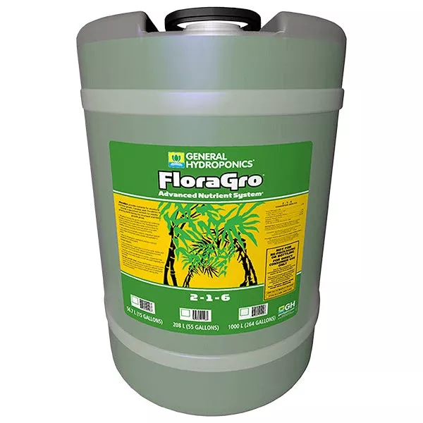 General Hydroponics, FloraGro, 2-1-6, FloraSeries Advanced Nutrient System (15 Gallon)