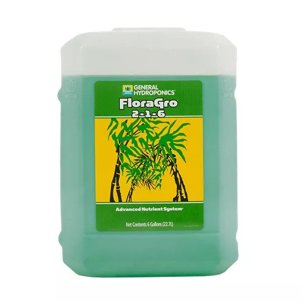 General Hydroponics, FloraGro, 2-1-6, FloraSeries Advanced Nutrient System (6 Gallon)