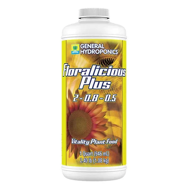 General Hydroponics, Floralicious Plus, 2-0.8-0.5, Vitality Enhancer (1 Quart)