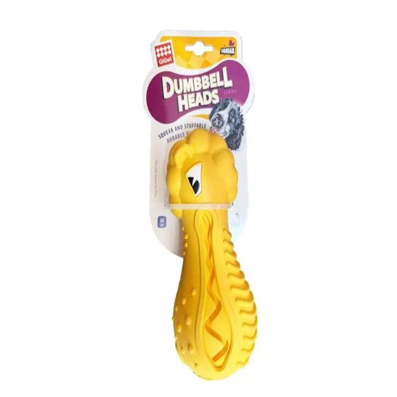 GiGwi Dumbbell Heads LionSqueak and Stuffable