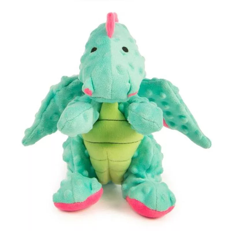 GODOG Dragons Squeaky Plush Seafoam Large