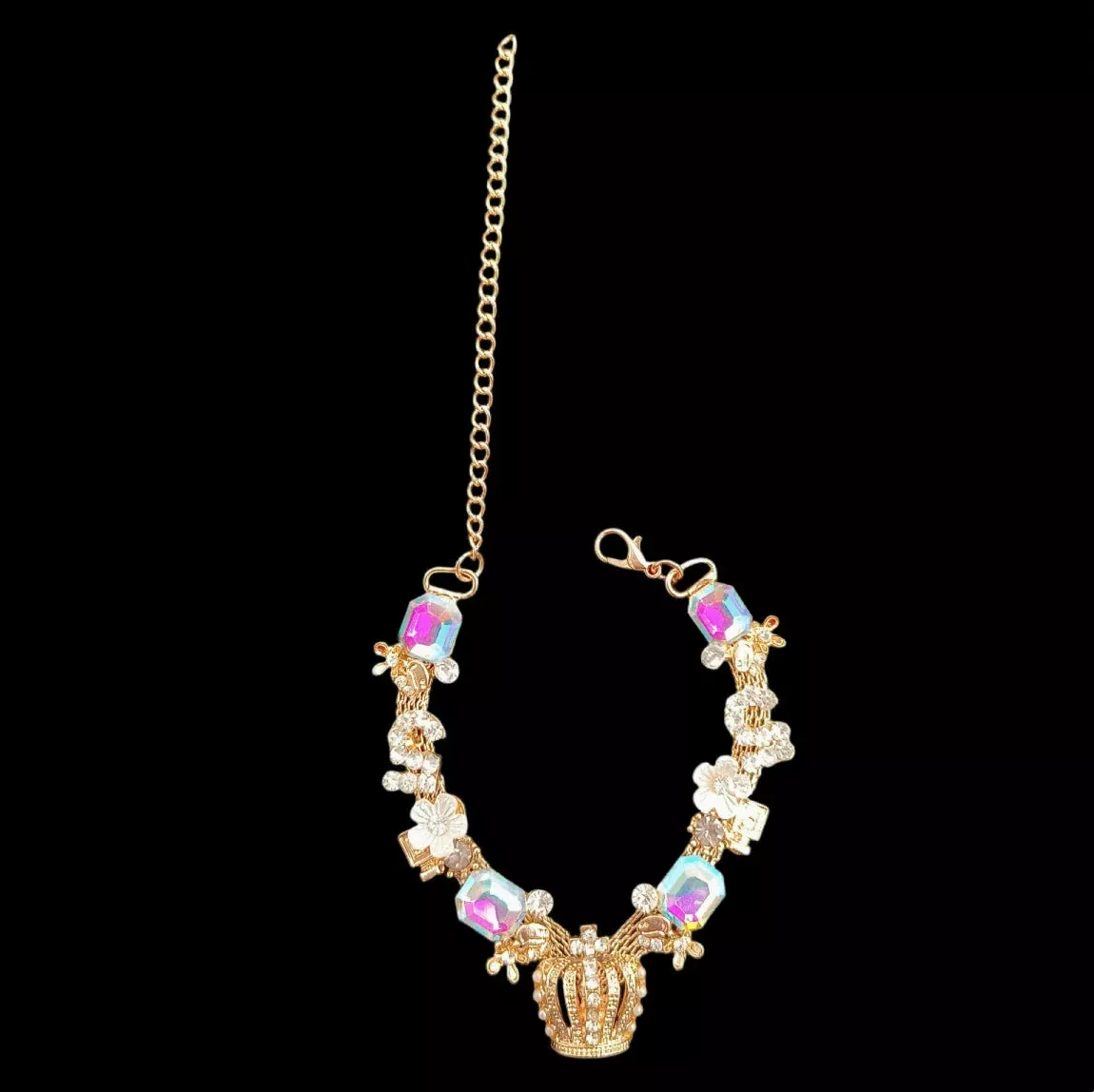 Gold Crown Pet Necklace Gift Box Set