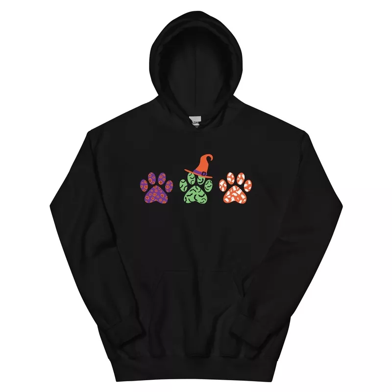 Halloween Paws Hoodie Black