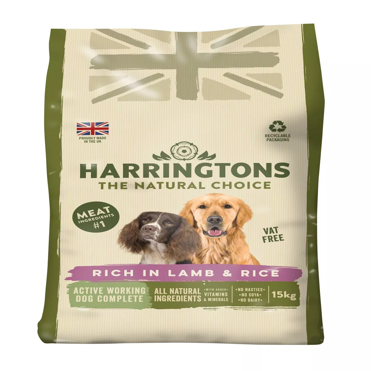 Harringtons Dog Active Worker Lamb 15kg