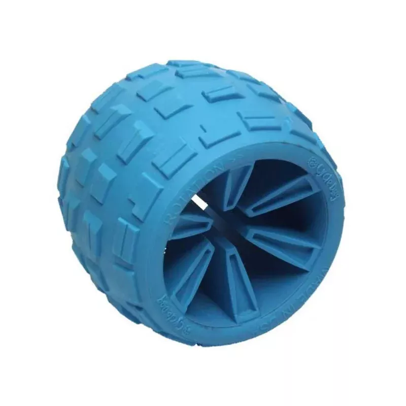 High Roller Ball Plus Rubber Dog Toy Blue