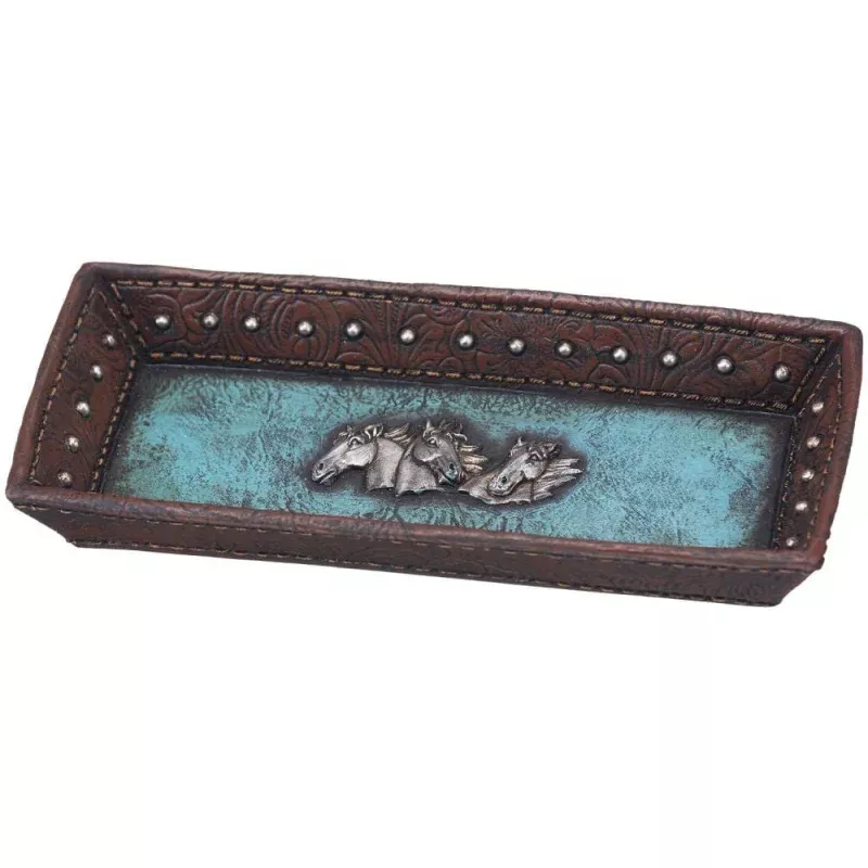 Horse Head Tray Turquoise
