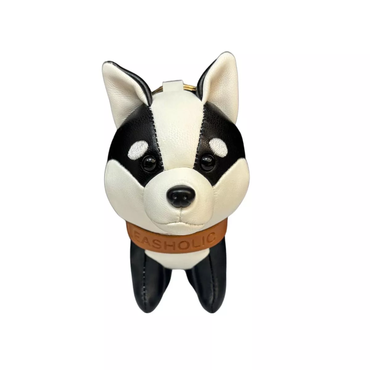 Husky Leather Charm (Brown/Black)